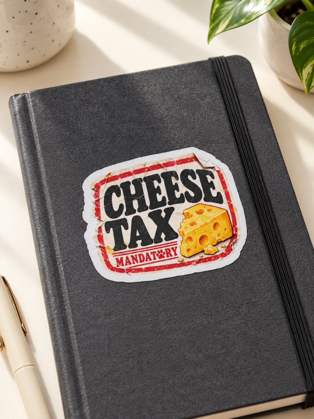 Cheese Tax Sticker