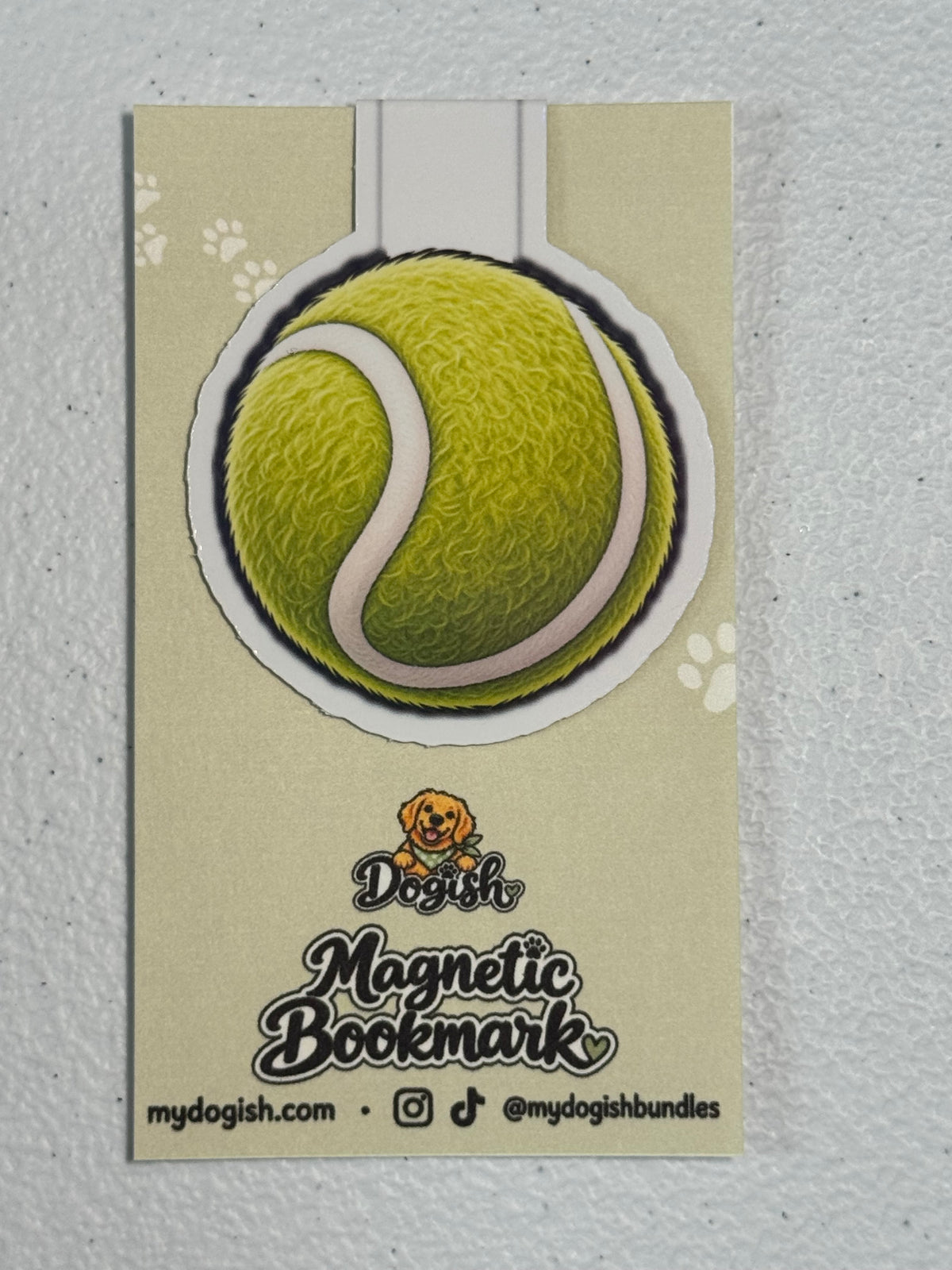 Tennis Ball Holographic Magnetic Bookmark