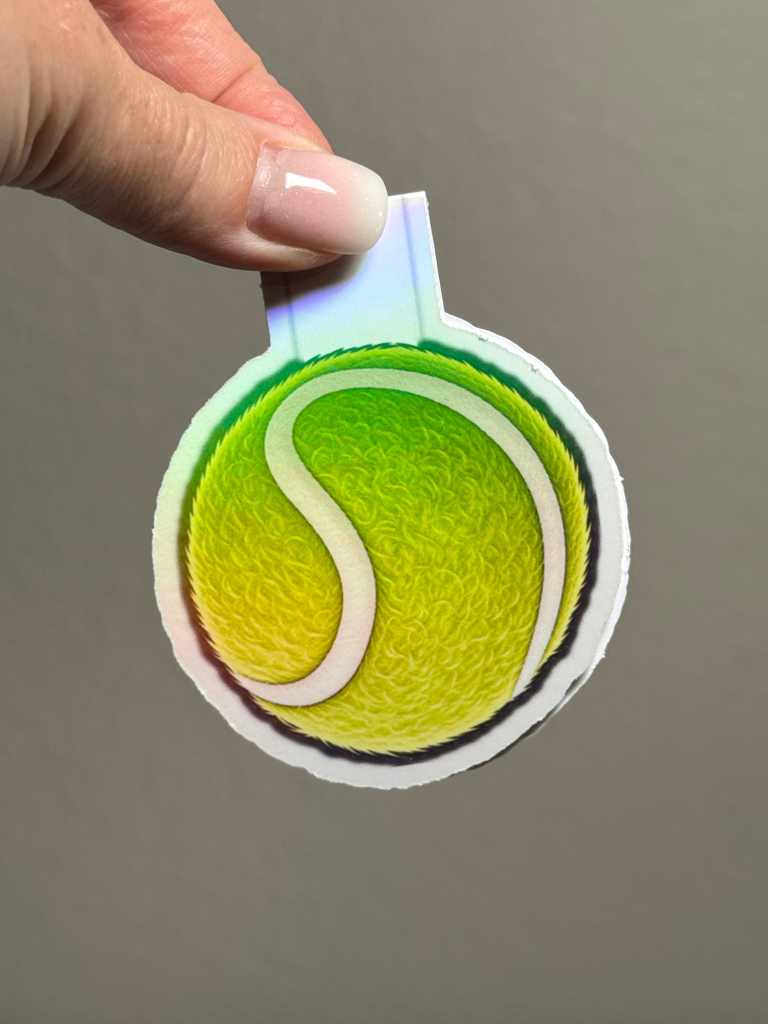 Tennis Ball Holographic Magnetic Bookmark