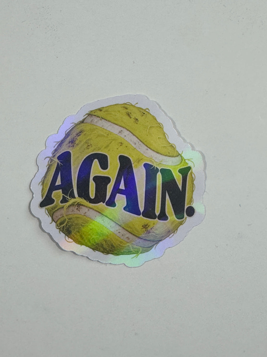 Again Holographic Sticker