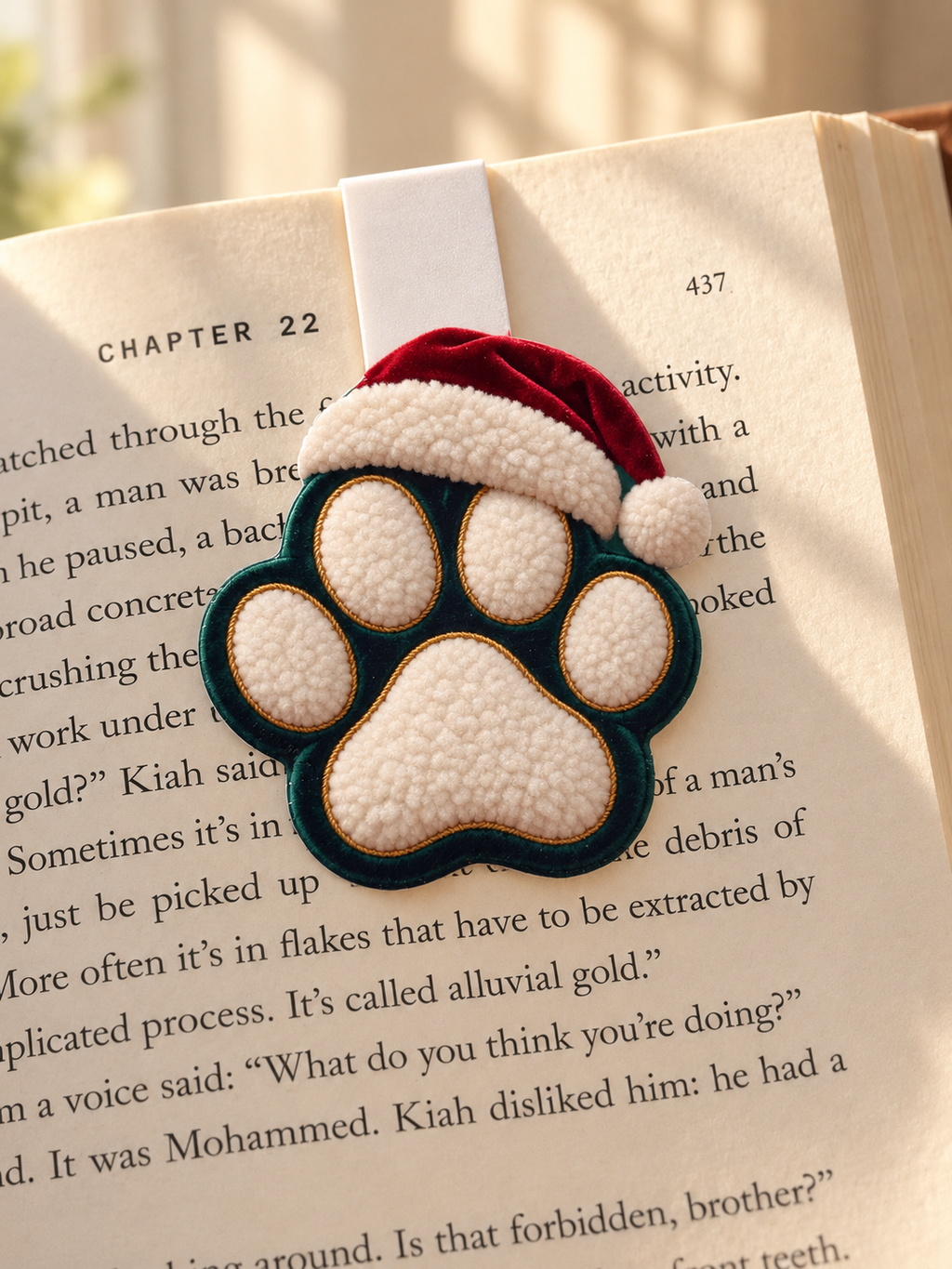 Christmas Paw Magnetic Bookmark