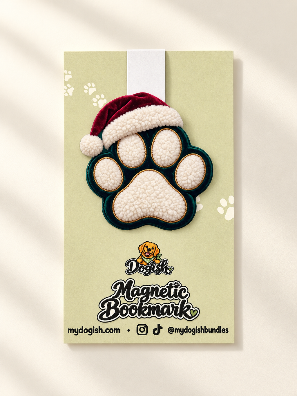 Christmas Paw Magnetic Bookmark